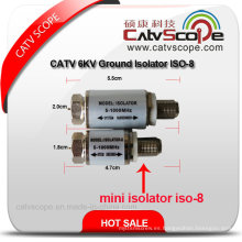ISO-8 5-1000MHz CATV Alta aislador de alto voltaje / Bloque DC